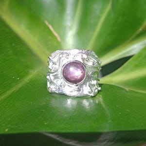 Star Ruby ring, size 18, made of 950 silver, unique designs, custom sizes, and all with lots of love!!!