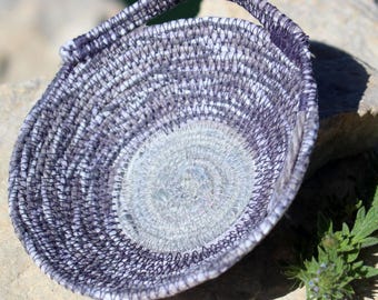 Early Evening Grey Artisanal Mini Basket