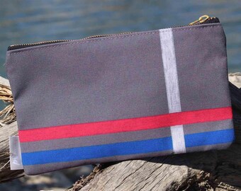 Gray Flag Accessory Pouch by Wendy Christine