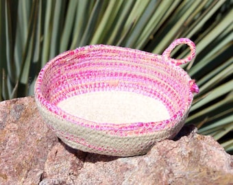 Pink Side Oval Artisanal Basket