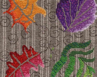 Autumn Leaves in the Wind Cross Stitch (PDF Pattern)