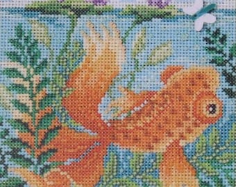 Koi Pond Beaded Cross Stitch Kit by Mill Hill