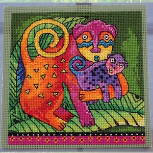 Laurel Burch Monkey Beaded Cross Stitch Kit by Mill Hill