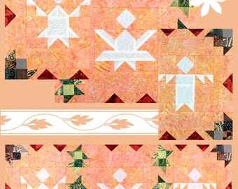 The Holly and the Angels 30 x 12 Inch Row Quilt (PDF-Muster)