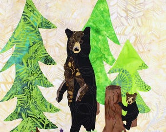 Black Bear Forest Quilt (PDF Pattern)