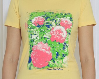 Floral Customized Tops for Every Occasion graphic t-shirt fitted t-shirt leisurewear Small size