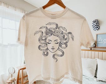 Medusa Feminist Shirt Greek Mythology, Girl Power Boxy Tee, Female Empowerment Subtle Protest & Activist Shirt, Democrat and Resistance Gift