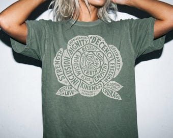 Feminist Rose Shirt, Female Empowerment Comfort Colors Linocut Vintage Tee, Subtle Womens Rights Protest Shirt, Cottagecore Resistance Gift