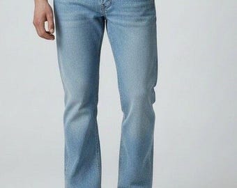 Vintage des années 80 Lee Jeans homme 34 x 30 bleu denim droit classique USA Union Made