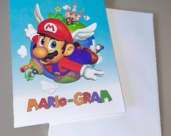 Vintage Rare Employee Promo Mario Gram Thank You Card 2000 Y2k