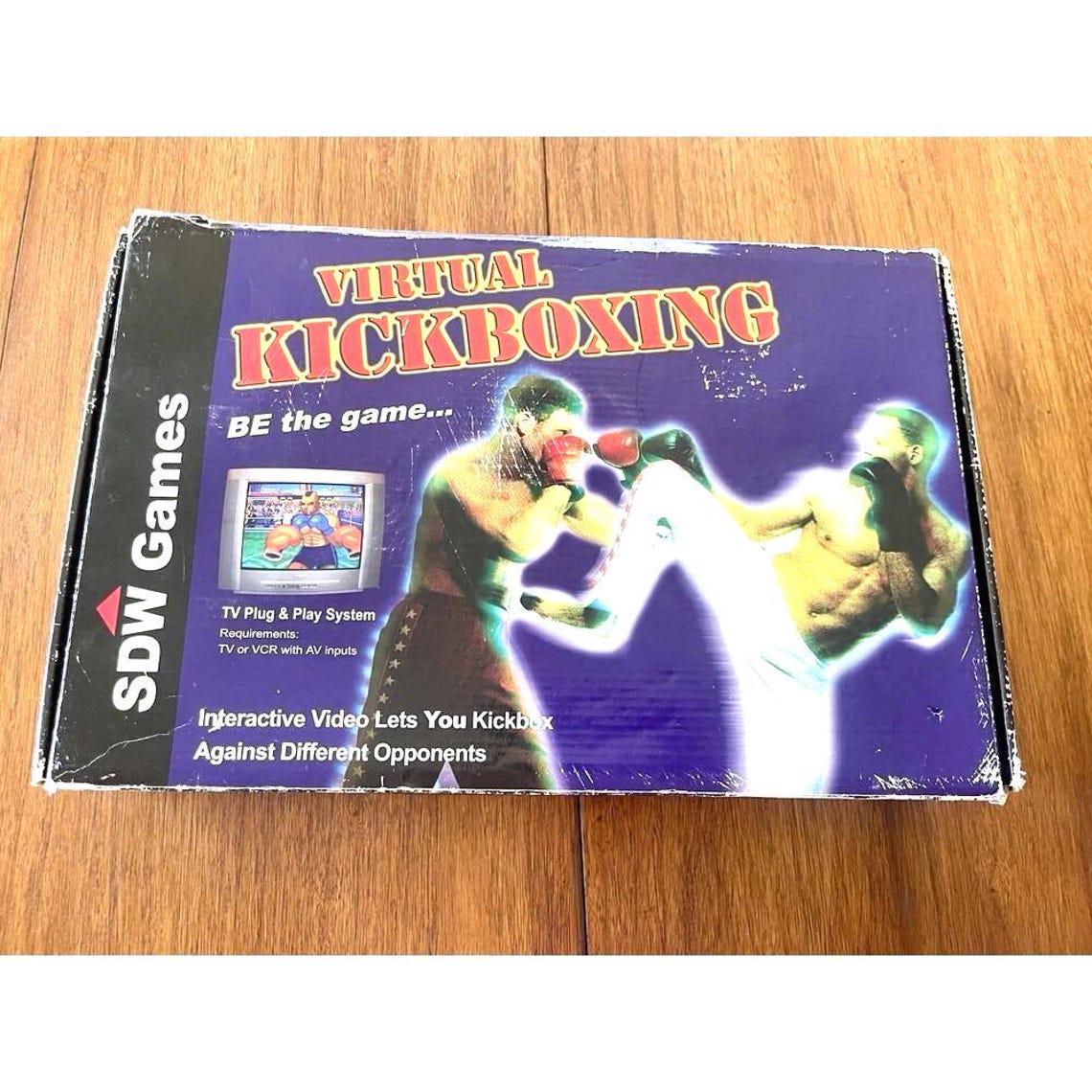 Vintage SDW Virtual Kickboxing Karate Fighting Boxing Plug & Play Video Game, foto 1 di 3