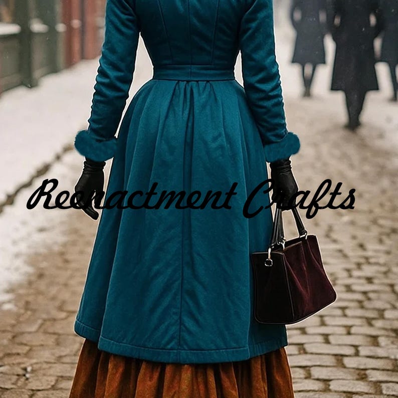 Victorian Walking Dress, Reenactment Dress, Vintage Long Coat, Victorian Lady Costume, Regency Steampunk Outfit, Gothic Vintage Coat, Renaissance Fair Dress, Victorian Riding Coat, Edwardian Fashion Gown, Cosplay Historical Dress, Antique Style Clothing, Victorian Street Style,  19th Century Costume, Victorian Coat Dress, Historical Women’s Outfit, Edwardian Coat, Steampunk Victorian Costume, Period Drama Costume, Elegant Vintage Outfit, Handmade Historical Coat