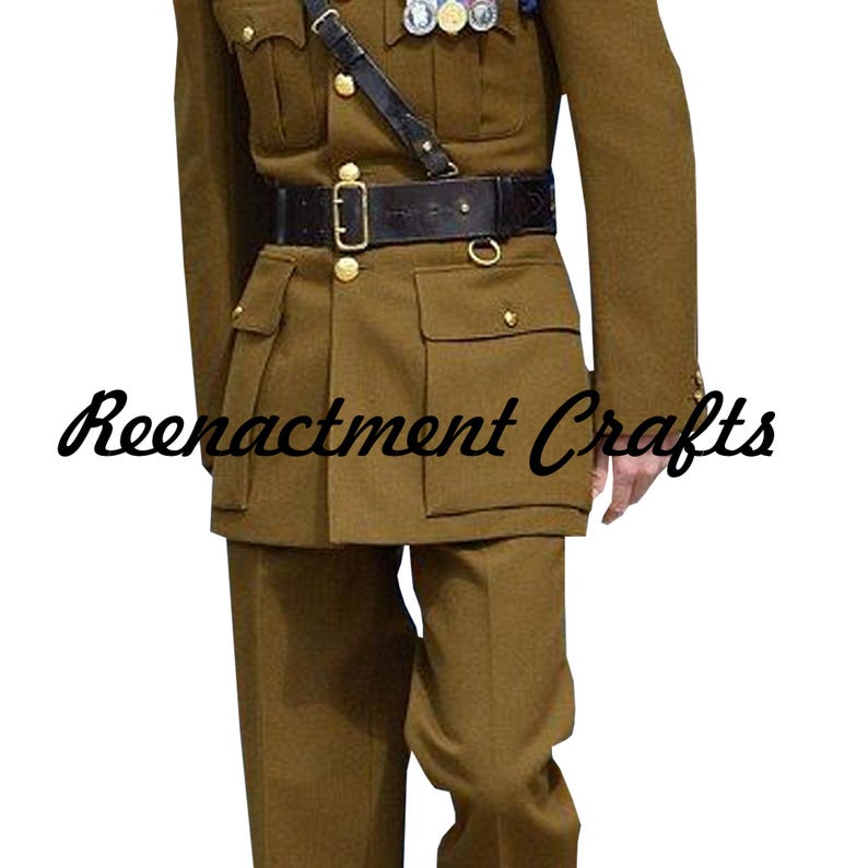 British Army Uniform, British Officer Uniform, WWII Officer Jacket, khaki wool Uniform, Royal Artillery SD Coat, Military Cosplay Outfit, British military dress, World war 2 costume, Military reenactment, Officer service dress, Historical army uniform, WWii British Officer, Vintage military coat, Army dress uniform, British Colonial Uniform, Royal British Tunic, Union Army Jacket, Cavalry Jacket, Military collector item, War history costume
