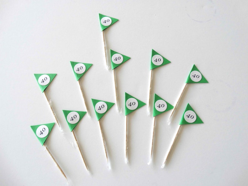 Golf Flag Cupcake Toppers birthday party picks golf lover Etsy
