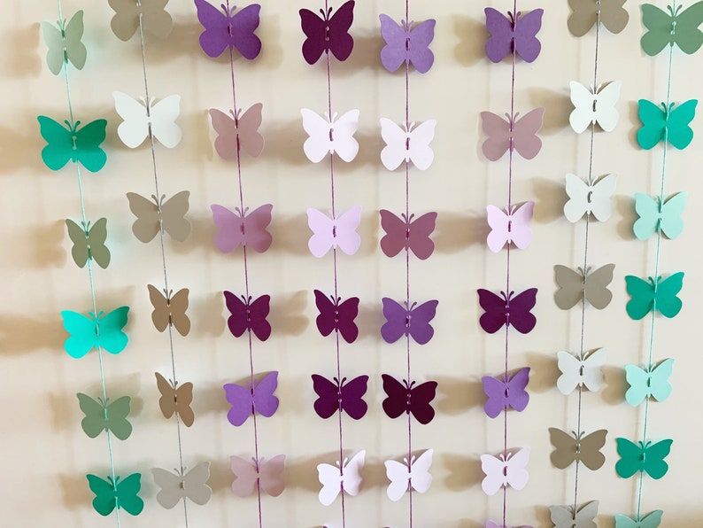 Butterfly garland vertical garland wedding backdrop Etsy