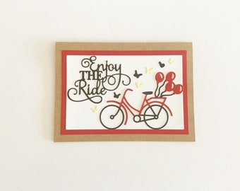 Bike card, birthday card, just because card, thank you card