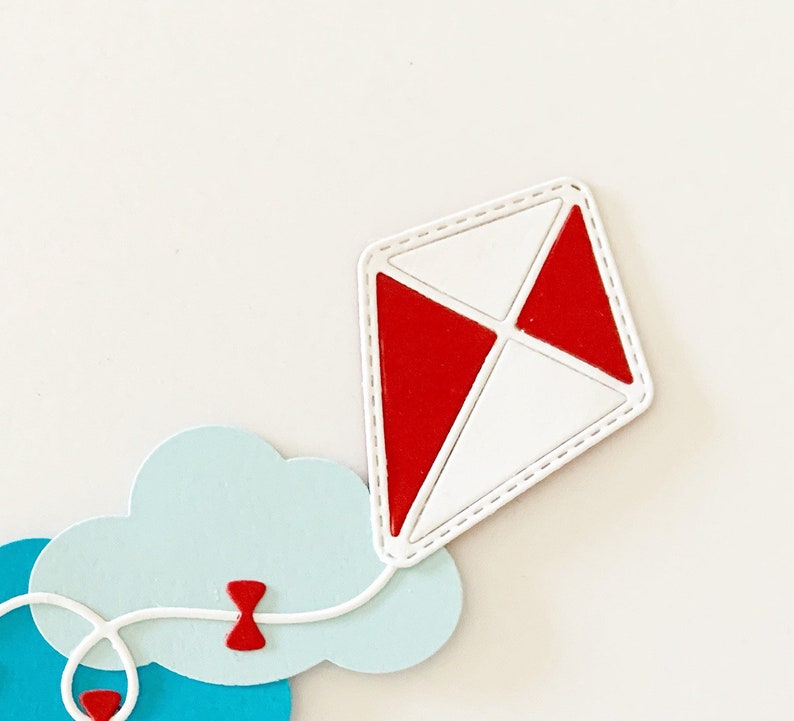 Kite Cupcake Toppers Kite in Clouds Birthday Baby Shower Etsy