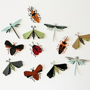 Insect Confetti, bugs, nature party, camping theme party, layered bugs