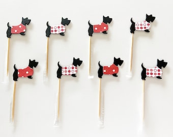 Scottie Cupcake Toppers, birthday, dog party