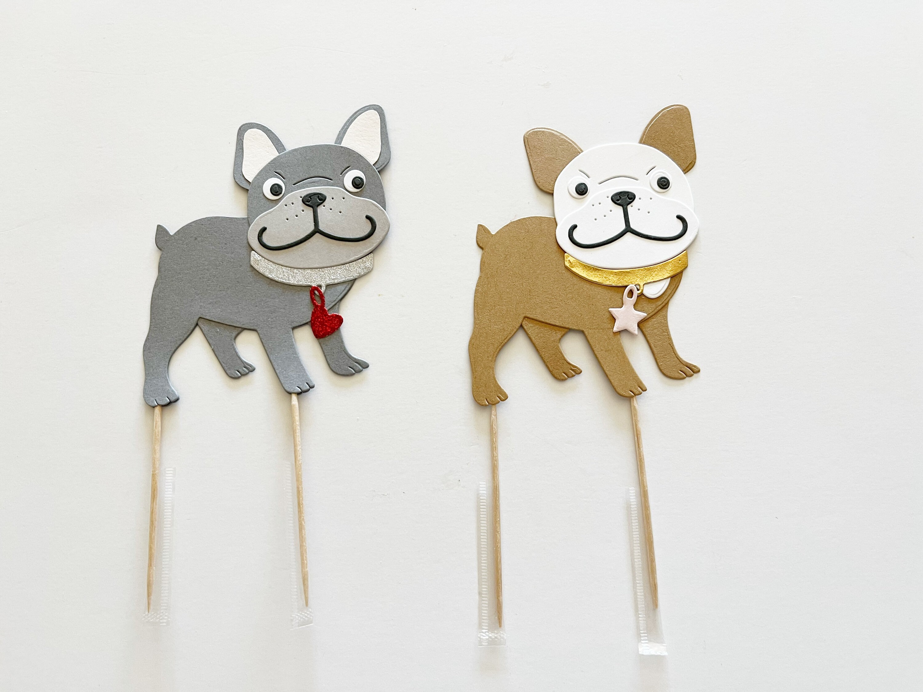Bulldog cupcake toppers cheap