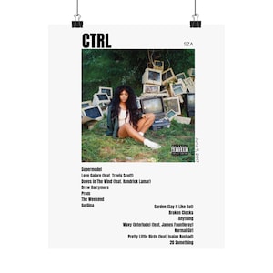 Póster de la portada del álbum SZA CTRL / Póster vertical mate