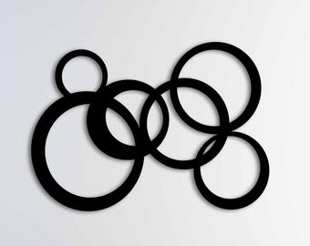 Arte de pared de metal moderno Orbit - Diseño de círculo abstracto minimalista / Arte de pared de metal minimalista