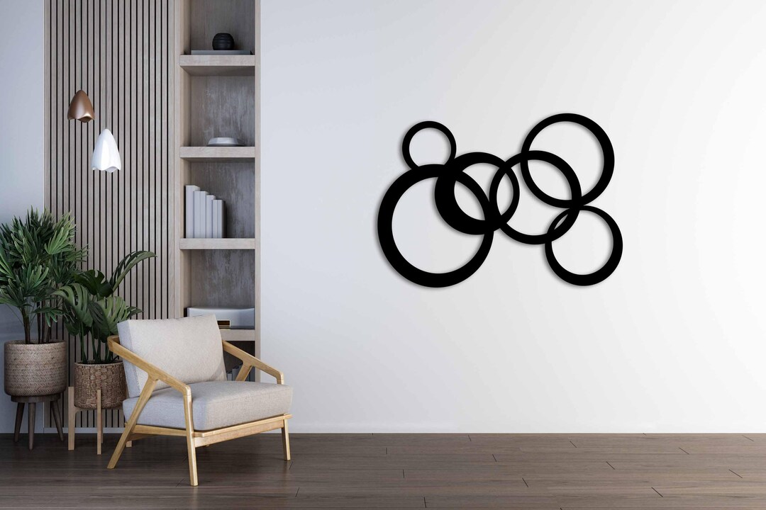 Orbit Modern Metal Wall Art - Minimalist Abstract Circle Design ...