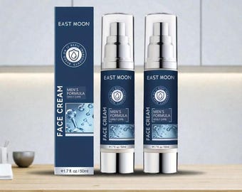 2er Pack Partikel Herren Gesichtscreme – Anti Aging Feuchtigkeitscreme für Männer – Tägliche Gesichtspflege Creme – Feuchtigkeitsspendende und straffende Hautpflege – 50ml