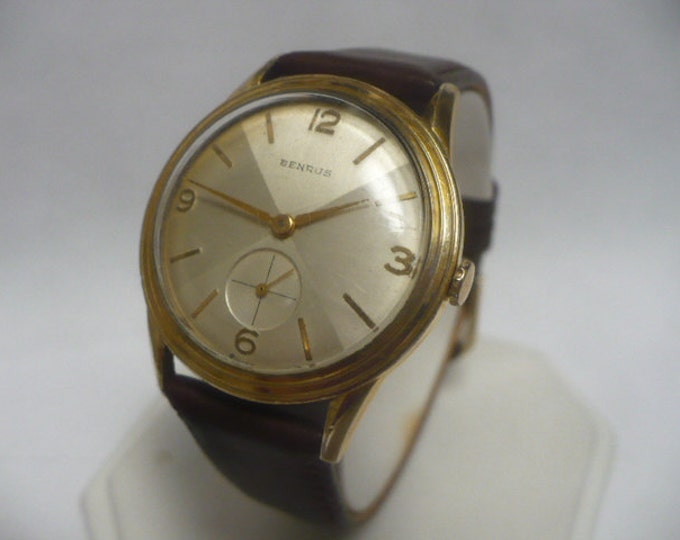 Mens Watch Benrus Two Tone Dial Etsy