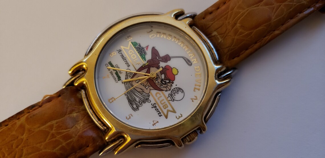Mens Watch Taz Tasmanian Devil Golf Armitron Looney Toons | Etsy