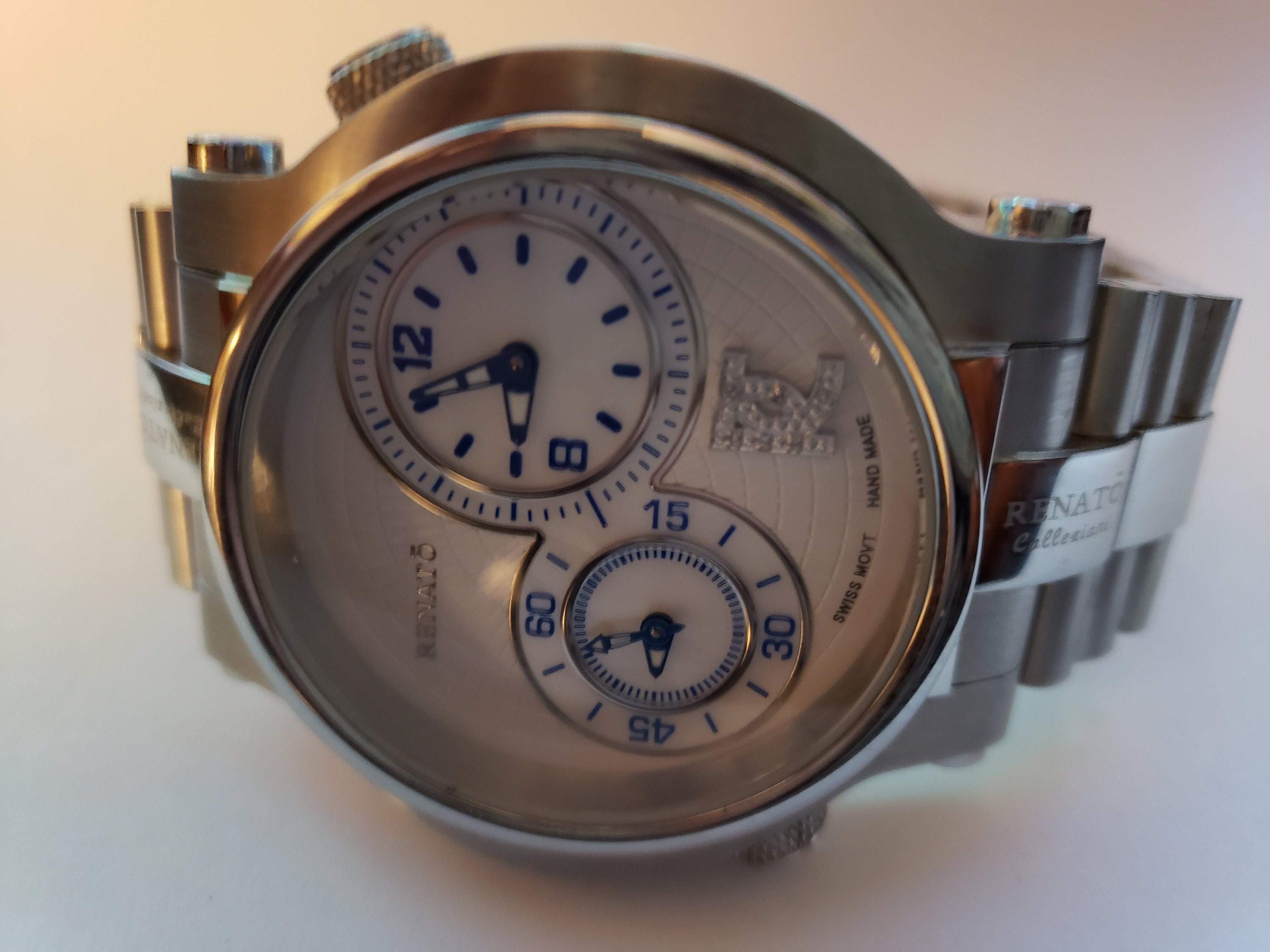 Limited Edition Renato Silver Luxury Wearable Watch with real diamonds il_fullxfull.2231742150_4syr.jpg main image 2