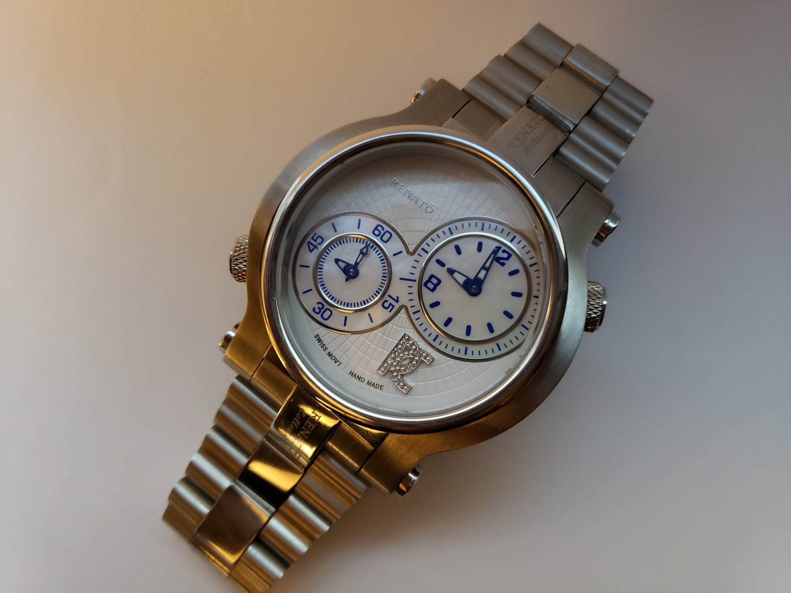 Renato Watch Quartz Runs IOB All Stainless Diamond - Etsy