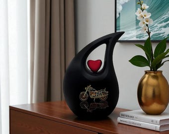 Urna de cremación para motociclistas, urna conmemorativa para motociclistas, contenedor para cenizas de motociclistas, regalo personalizado para motociclistas, caja de urna para cenizas humanas, urna para mascotas