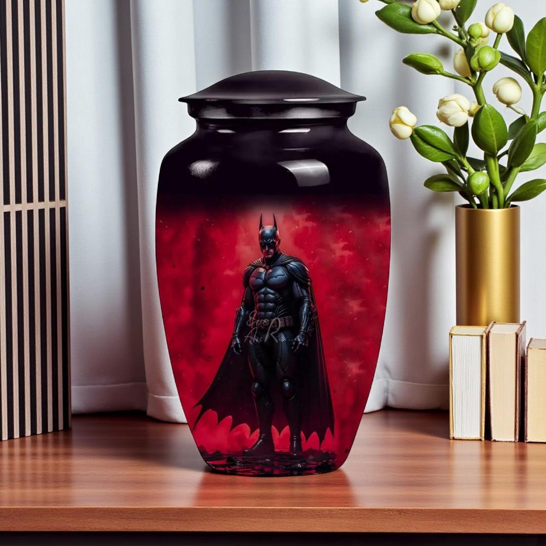 Dark Knight Hero Urn Adult Cremation Ashes Memorial Container Vigilante ...