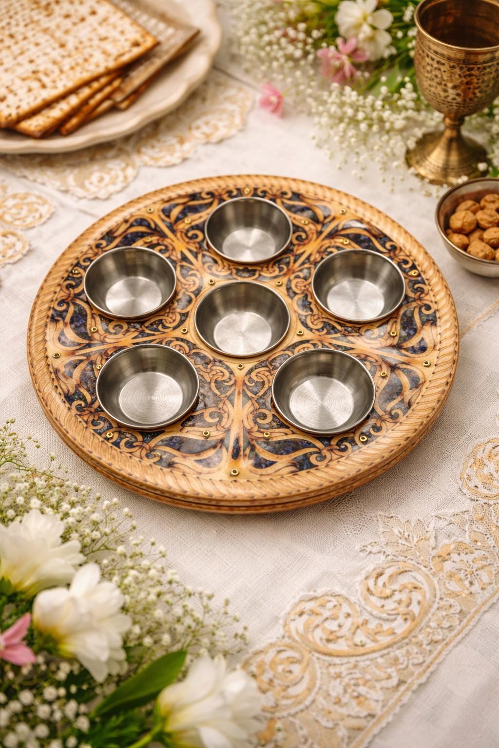 ペサハ セーデルプレート ユダヤ アンティーク Passover seder plate - Etsy 日本