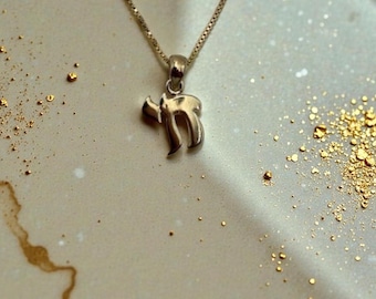 Gold-Plated Sterling Silver Chai Necklace | Jewish Jewelry