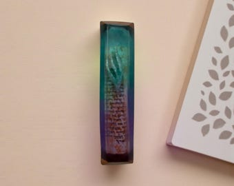 Handmade Olive Wood Mezuzah with Crown | Judaica Blessing from Israel