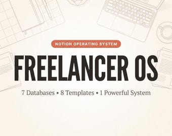 Freelancer Notion Template | Business Planner CRM | Invoice Tracker | Solopreneur Digital Download | Productivity System