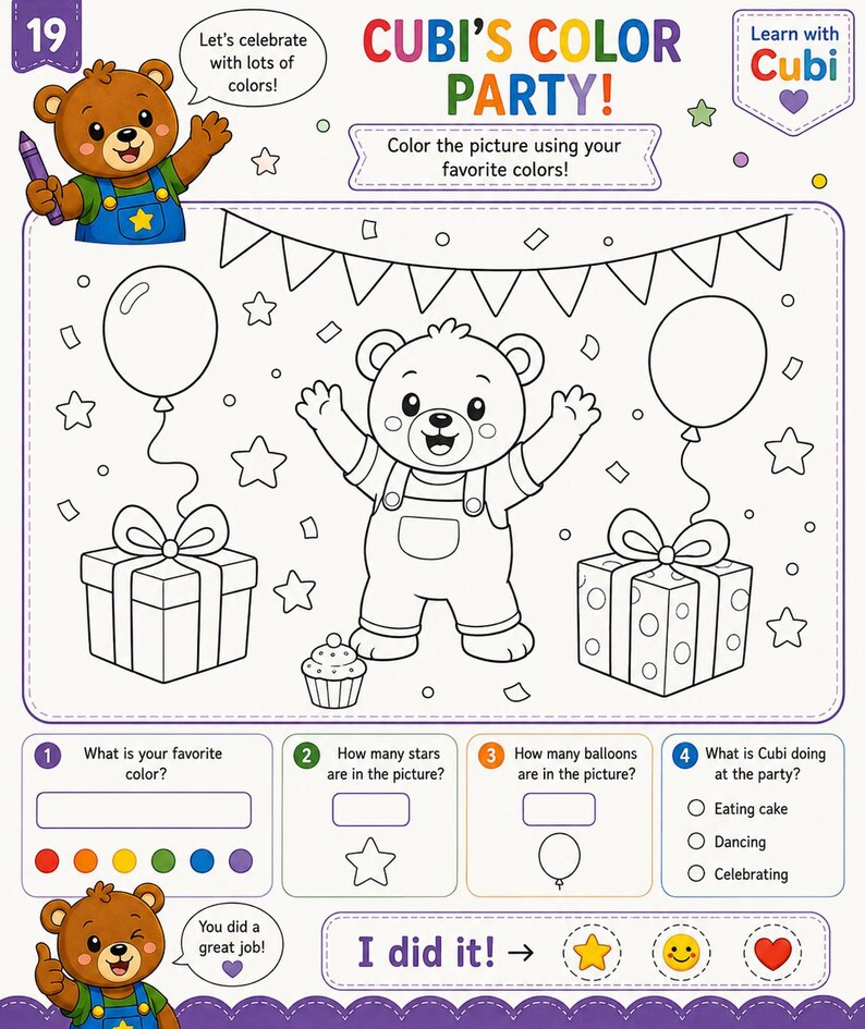Toddler Colors Activity Book | Color Learning Printable PDF (ages 2-3 ...