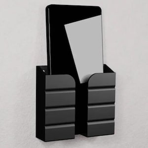 Soporte de pared para teléfono inteligente y control remoto *no requiere perforaciones* fácil almacenamiento para autocaravana/casa rodante/camping