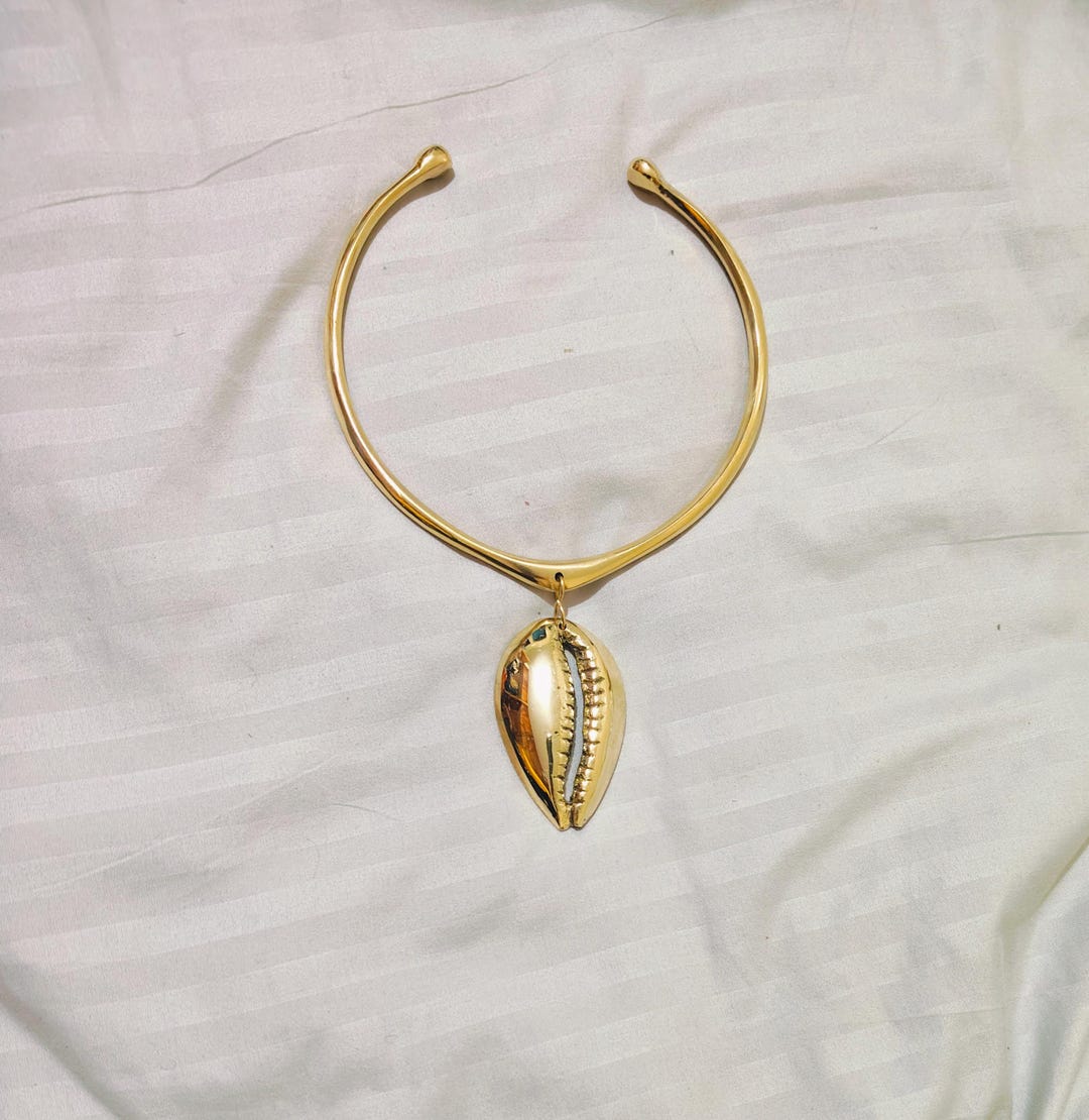 Shell Kenya Design Handmade Brass Cowrie Shell Choker, Kenyan Design - Etsy