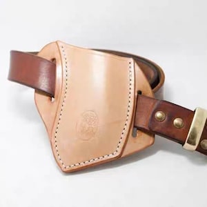 Leather Folding Knife Sheath: Belt Pouch for Outdoor Multi Tool Holder Pattern