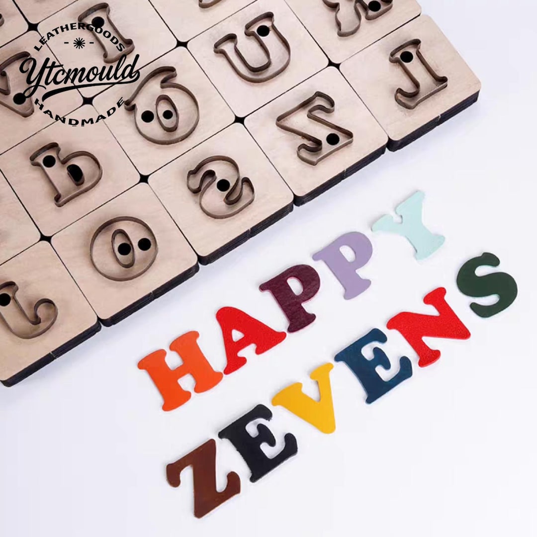 Die Letters Alphabet Letter Die Cutter Set: Leather Craft Keychain Tool, 35mm ...