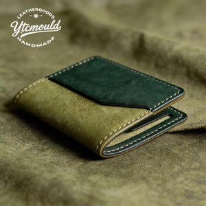 Troqueladora para billetera plegable, patrón de cuero sin recortes, herramienta para trabajar el cuero (tamaño final: 11 x 8,5 cm)