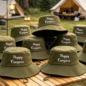 Personalized Embroidered Bucket Hat,Outdoor team Hiking, Adventure,Custom Logo Outdoor Group Camping,Custom Camping & Hiking Sun Hat