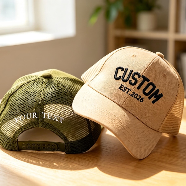 Customized Embroidered Parent Child Hat,Custom Snapback Hat with Name,Baseball net hat,sun hat,Breathable sun hat,Adult and Kid hat,Dad hat
