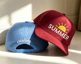 Custom Embroidered Hats,Quick drying truck driver's hat, logo hat,5-panel trucker hat, unisex hat, camping hats,Personalized Gift,