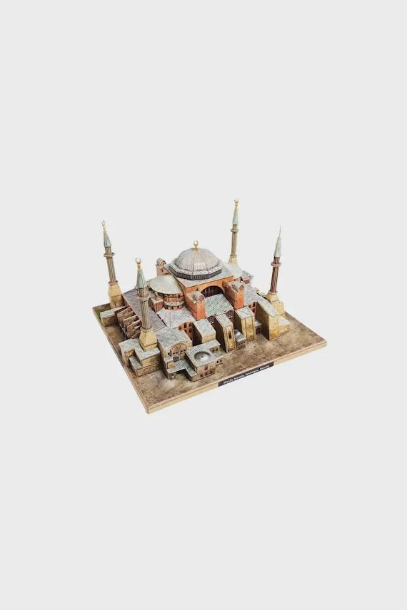Hagia Sophia Mosque 3D Cardboard Puzzle - Etsy