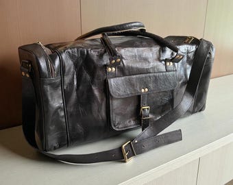Leder Seesack, personalisierte Weekender Tasche, Handgepäck, Vintage Reisetasche, Reisetasche, Jubiläumsgeschenk für ihn