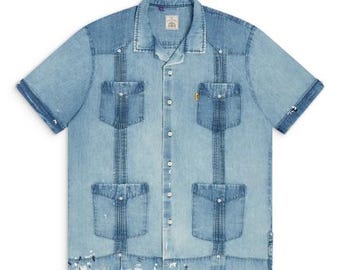 Streetwear Blue Ocho Shirt Indigo Graphic Tee Casual Unisex Fashion Top